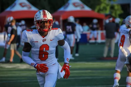 WKU Hilltoppers defensive back T.J. Springer before a game against UT Martin Skyhawks on September 2, 2021 at Houchen Industries-L.T. Smith Stadium in Bowling Green, KY