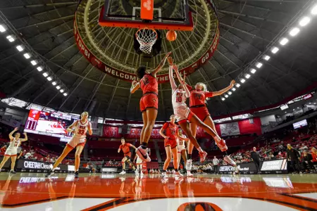 Guard Acacia Hayes (10) of the WKU Hilltoppers at E.A. Diddle Arena on December 10, 2023 in Bowling Green, KY. Photo by Steve Roberts/WKU Athletics