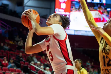 Forward Jailynn Brill (13) of the WKU Hilltoppers at E.A. Diddle Arena on December 29, 2023 in Bowling Green, KY. Photo by Steve Roberts/WKU Athletics