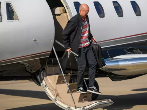 WKU Hilltoppers new head coach Steve Lutz arrives at Bowling Green Regional Airport on March 18, 2023 in Bowling Green, KY. (Photo by Steve Roberts/WKU Athletics)