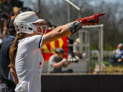 \Utility Faith Hegh (9) of the WKU Hilltoppers on March 26, 2023, at WKU Softball Complex in Bowling Green, KY