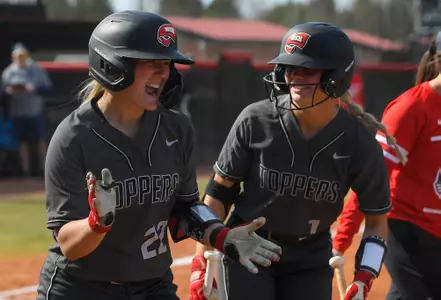 Catcher/outfielder Jessica Bush (22) of the WKU Hilltoppers on March 5, 2023, at WKU Softball Complex in Bowling Green, KY