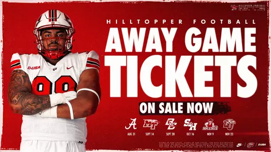 WKU FB Away Game Tickets On Sale 2024