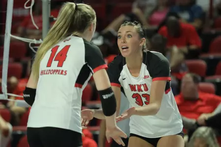 Outside hitter Kenadee Coyle (33) | Evan Brown/WKU Athletics