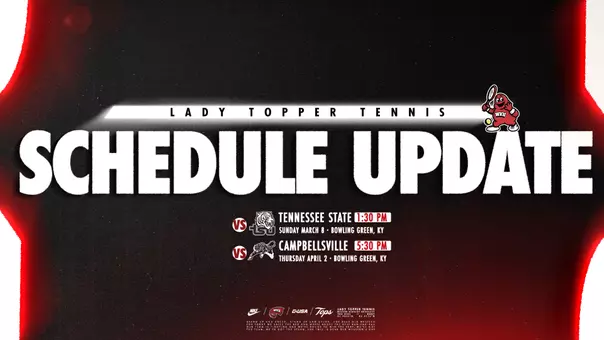 WKU TEN 26 – Schedule Update – Tennessee State and Campbellsville