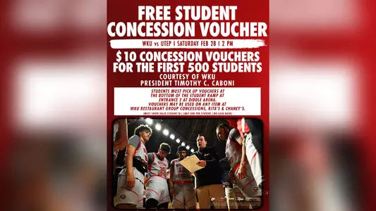 WKU MBB 25-26 – Free Concessions – UTEP 2-28-28
