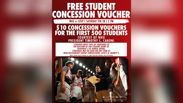 WKU MBB 25-26 – Free Concessions – UTEP 2-28-28