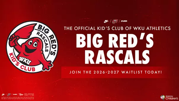 Big Red's Rascals Kids Club Logo. The official Kid's Club of WKU Athletics. Big Red's Rascals. Join the 2026-2027 waitlist today!