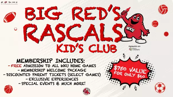 2026-27 Big Red's Rascals Kid's Club memberships are on sale now! Don't miss out -- join the Big Red's Rascals Kid's Club today! CLICK HERE to join!