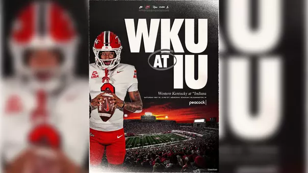 WKU Football will face No. 4 Indiana on Saturday, Sept. 19, at Memorial Stadium in Bloomington, Indiana. The game will kick off at 3 p.m. CT and be streamed on Peacock.