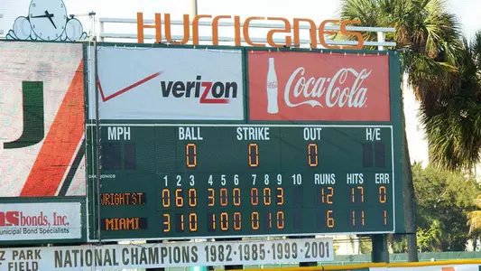 Baseball Wins Final Game of Series at #11 Miami