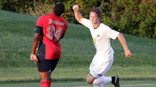 Men's Soccer Holds Off Duquesne in Home Opener
