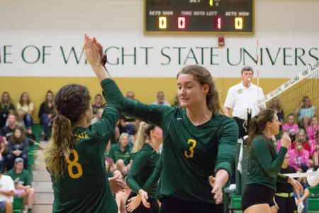 Hannah Colvin and Abby Barcus