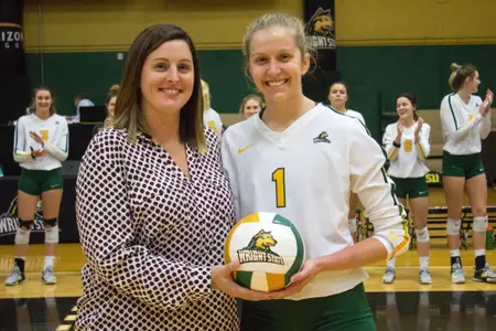 Head Coach Susan Clements and Maddie Lohmeier