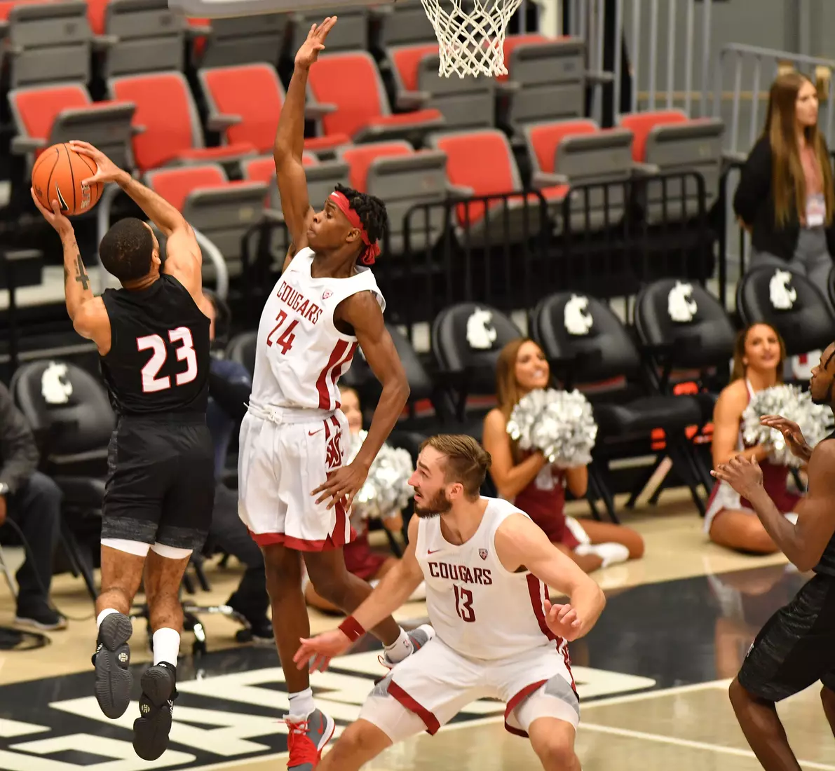 Washington State versus Seattle during the first half of a menÕs non-conference NCAA college basketball game Thursday, Nov. 7, 2019 at at Beasley Coliseum in Pullman, Wash.