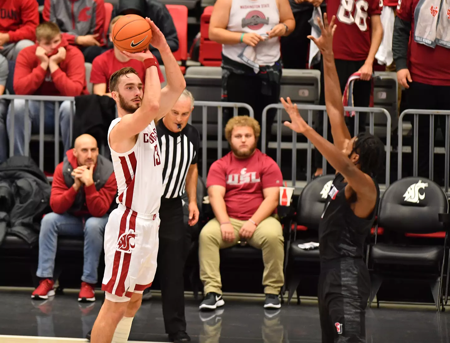 Washington State versus Seattle during the first half of a menÕs non-conference NCAA college basketball game Thursday, Nov. 7, 2019 at at Beasley Coliseum in Pullman, Wash.