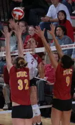 Volleyball Falls in Three at No. 10 UCLA