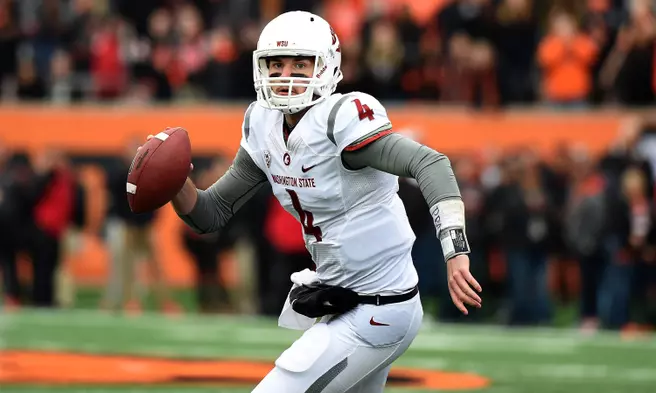 Postgame Interviews with Luke Falk and Mike Leach