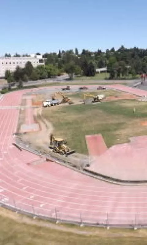 Mooberry Track Complex in Mid-Renovation