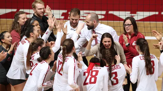 Volleyball team celebration