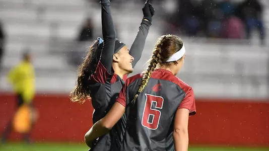 Makamae Gomera-Stevens celebrates