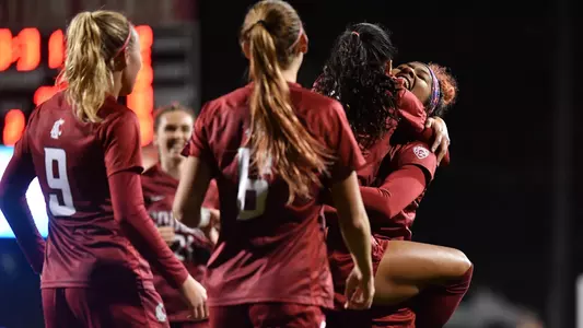 Makamae Gomera-Stevens celebrates the winning goal against Memphis