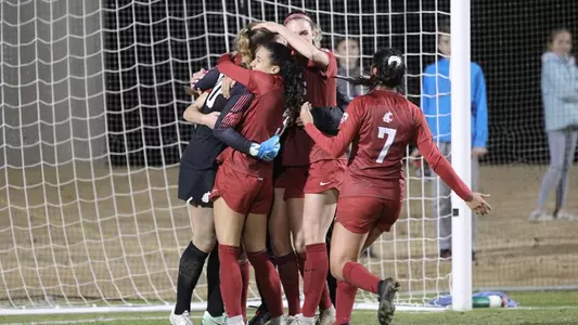 Cougs celebrate the win over Virginia