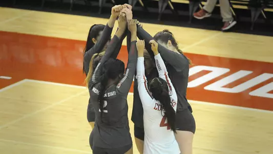 Volleyball Team Huddle