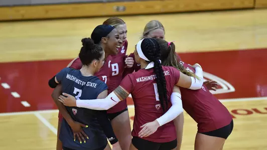 Cougs celebrate the win over Cal