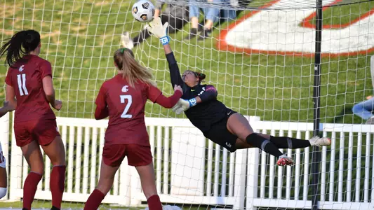 Nadia Cooper with the full extension save against Stanford