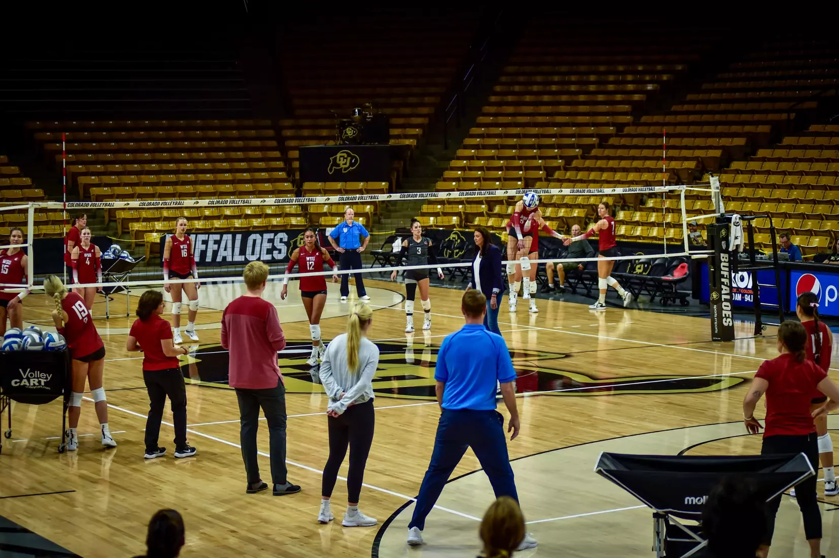 Washington State fell in four sets on the road at Colorado on Friday, October 14, 2022, at the CU Events Center.