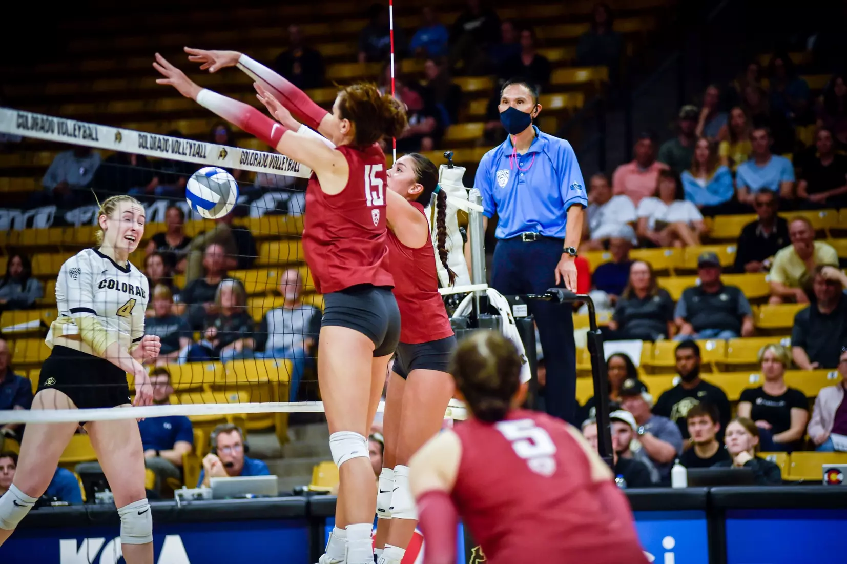 Washington State fell in four sets on the road at Colorado on Friday, October 14, 2022, at the CU Events Center.
