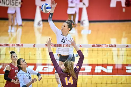 Washington State defeated Arizona State, 3-0, on Sunday, October 23, 2022, in Bohler Gym.