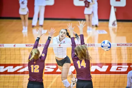 Washington State defeated Arizona State, 3-0, on Sunday, October 23, 2022, in Bohler Gym.
