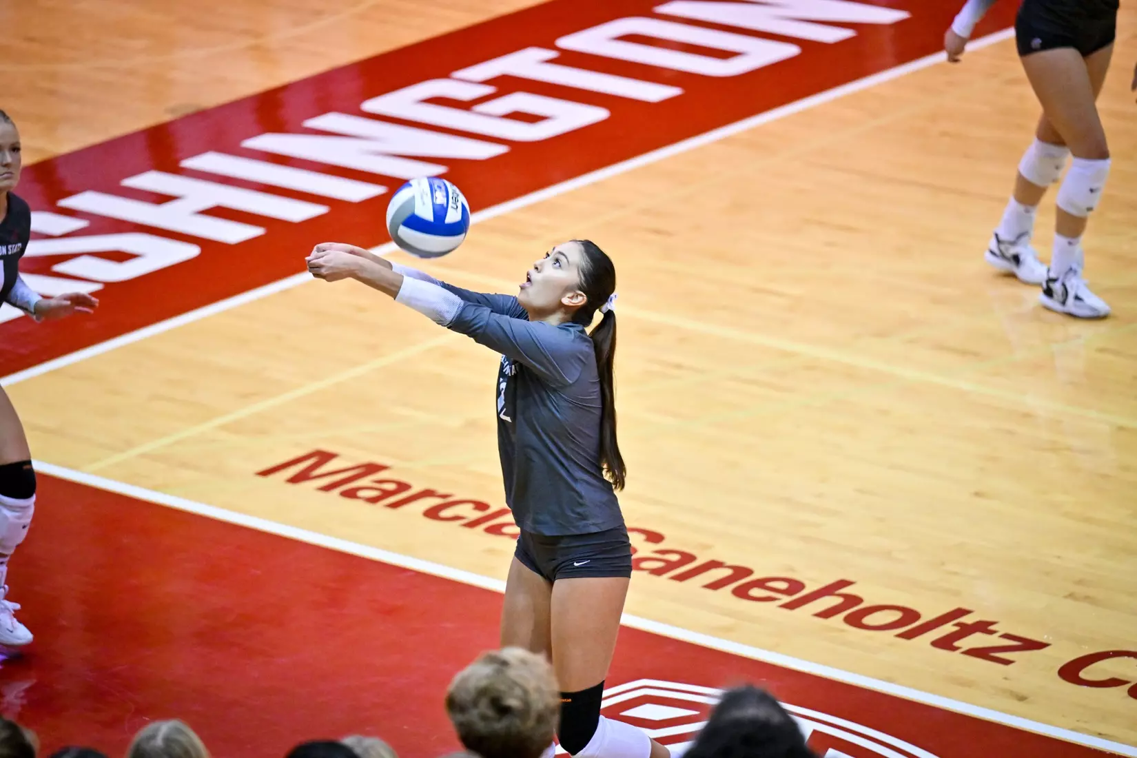 Washington State volleyball fell, 3-0, to eighth-ranked Stanford on Friday, Oct. 28, 2022, in Bohler Gym.