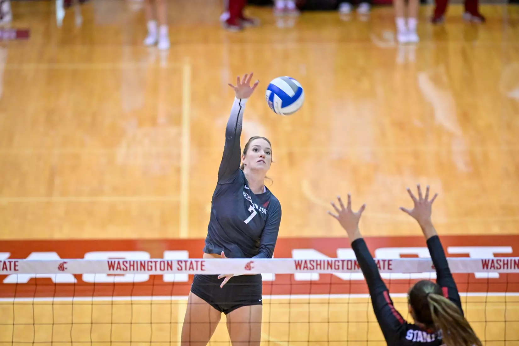 Washington State volleyball fell, 3-0, to eighth-ranked Stanford on Friday, Oct. 28, 2022, in Bohler Gym.