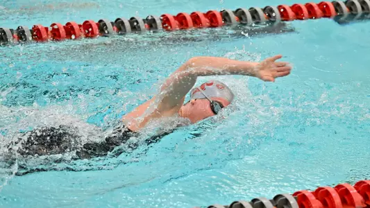 Members of the Washington State swim team compete in the annual Crimson and Grey intra-squad meet, Friday, Sept. 30, 2022, at Gibb Pool in Pullman, Wash.