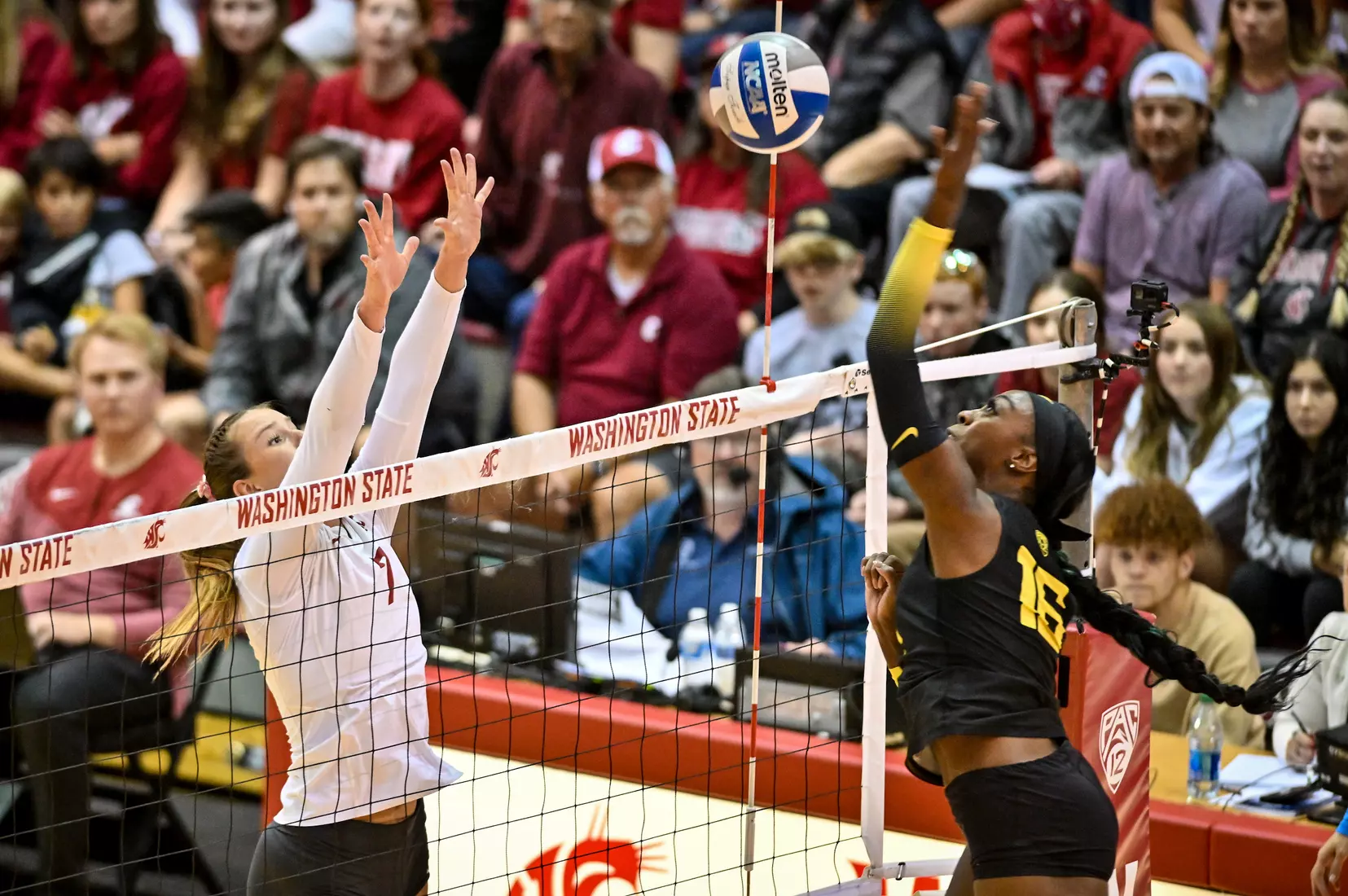 WSU defeats No. 12 Oregon, 3-0, on Oct. 7, 2022, at Bohler Gym