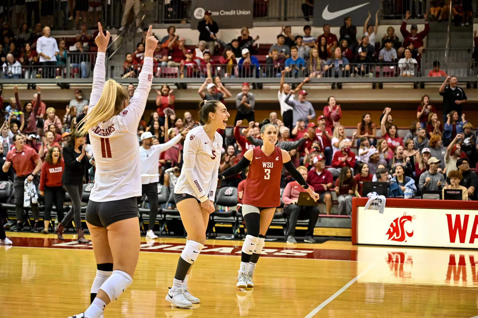 WSU defeats No. 12 Oregon, 3-0, on Oct. 7, 2022, at Bohler Gym