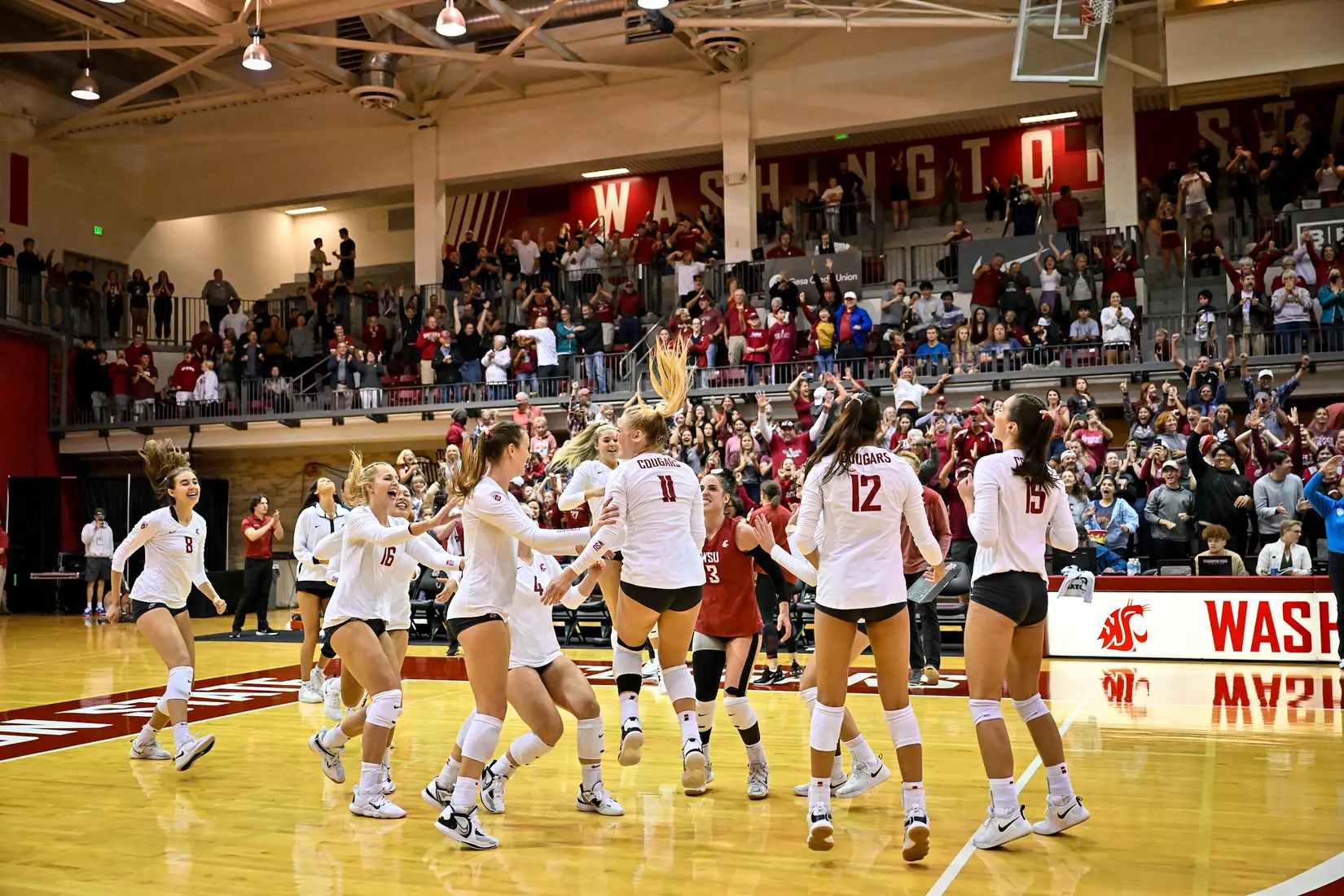 WSU defeats No. 12 Oregon, 3-0, on Oct. 7, 2022, at Bohler Gym