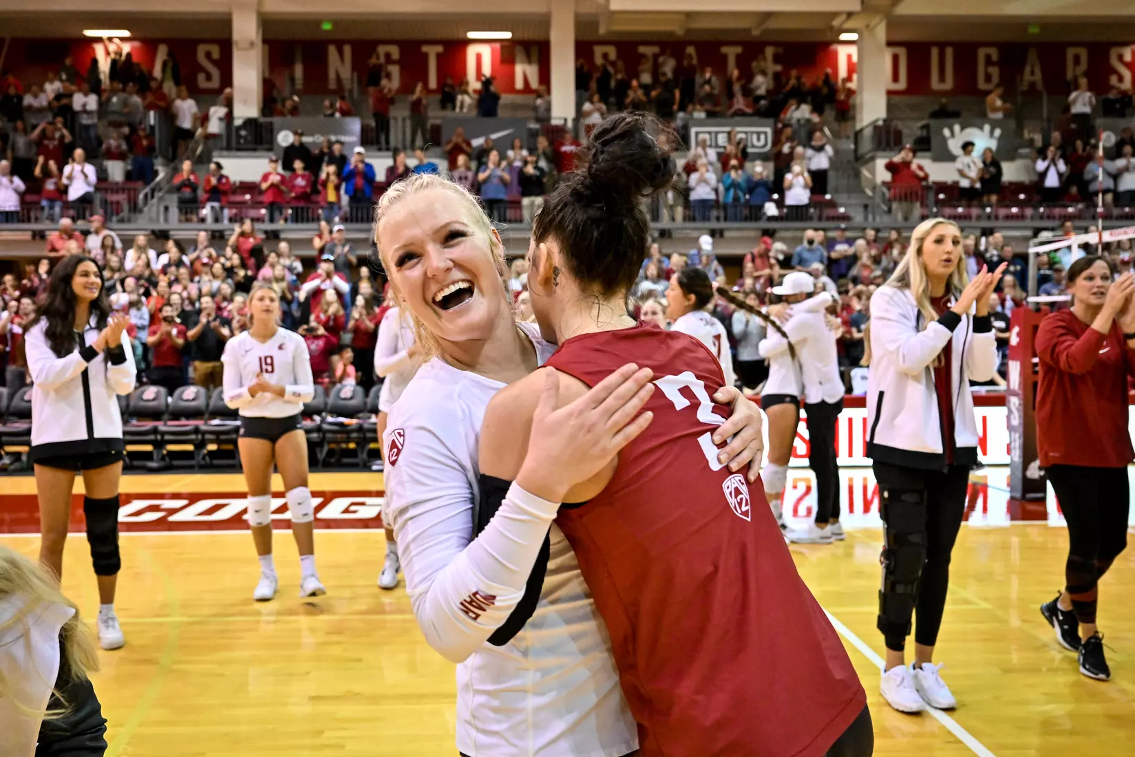 WSU defeats No. 12 Oregon, 3-0, on Oct. 7, 2022, at Bohler Gym