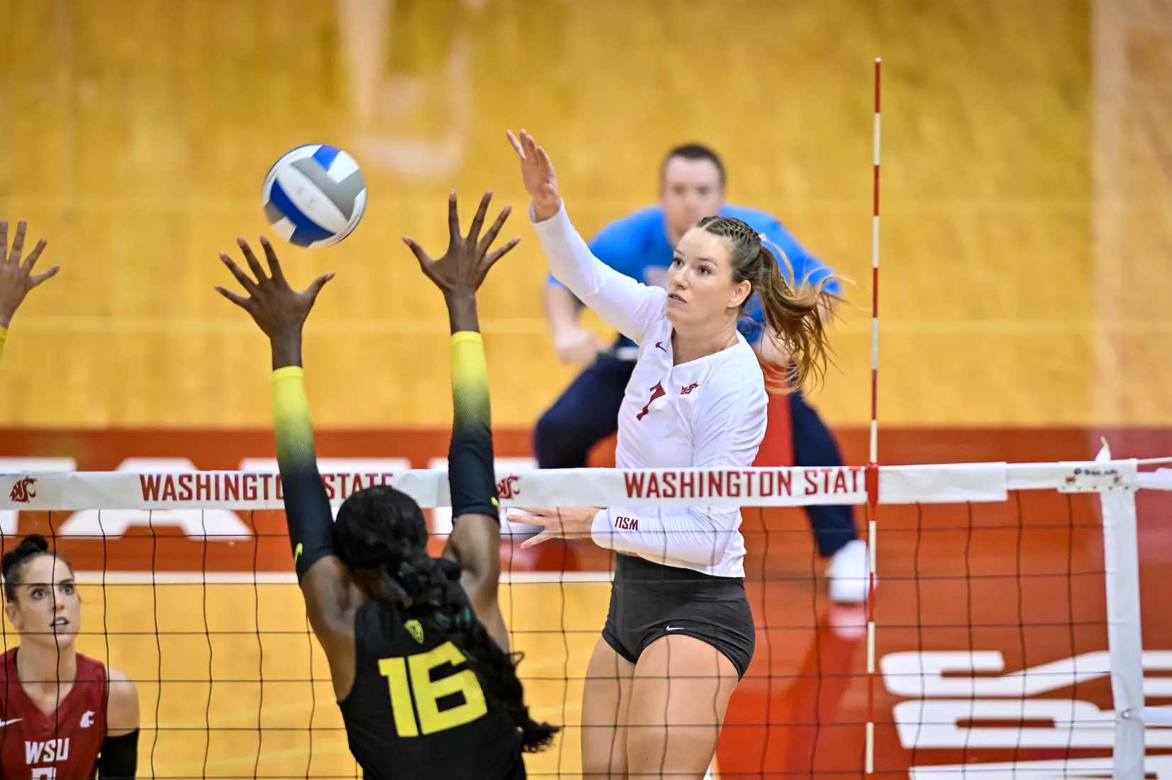WSU defeats No. 12 Oregon, 3-0, on Oct. 7, 2022, at Bohler Gym
