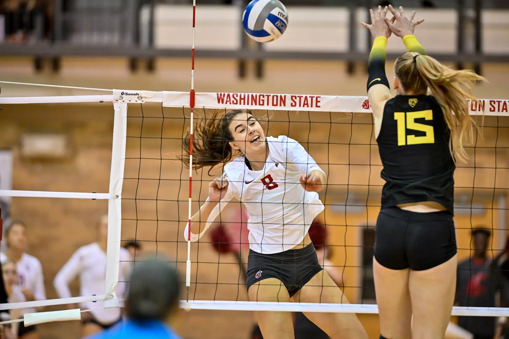 WSU defeats No. 12 Oregon, 3-0, on Oct. 7, 2022, at Bohler Gym