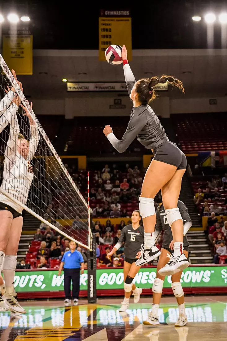 Washington State volleyball defeated Arizona State, 3-0, on Friday, Nov. 11, 2022, at Desert Financial Arena in Tempe, Ariz.