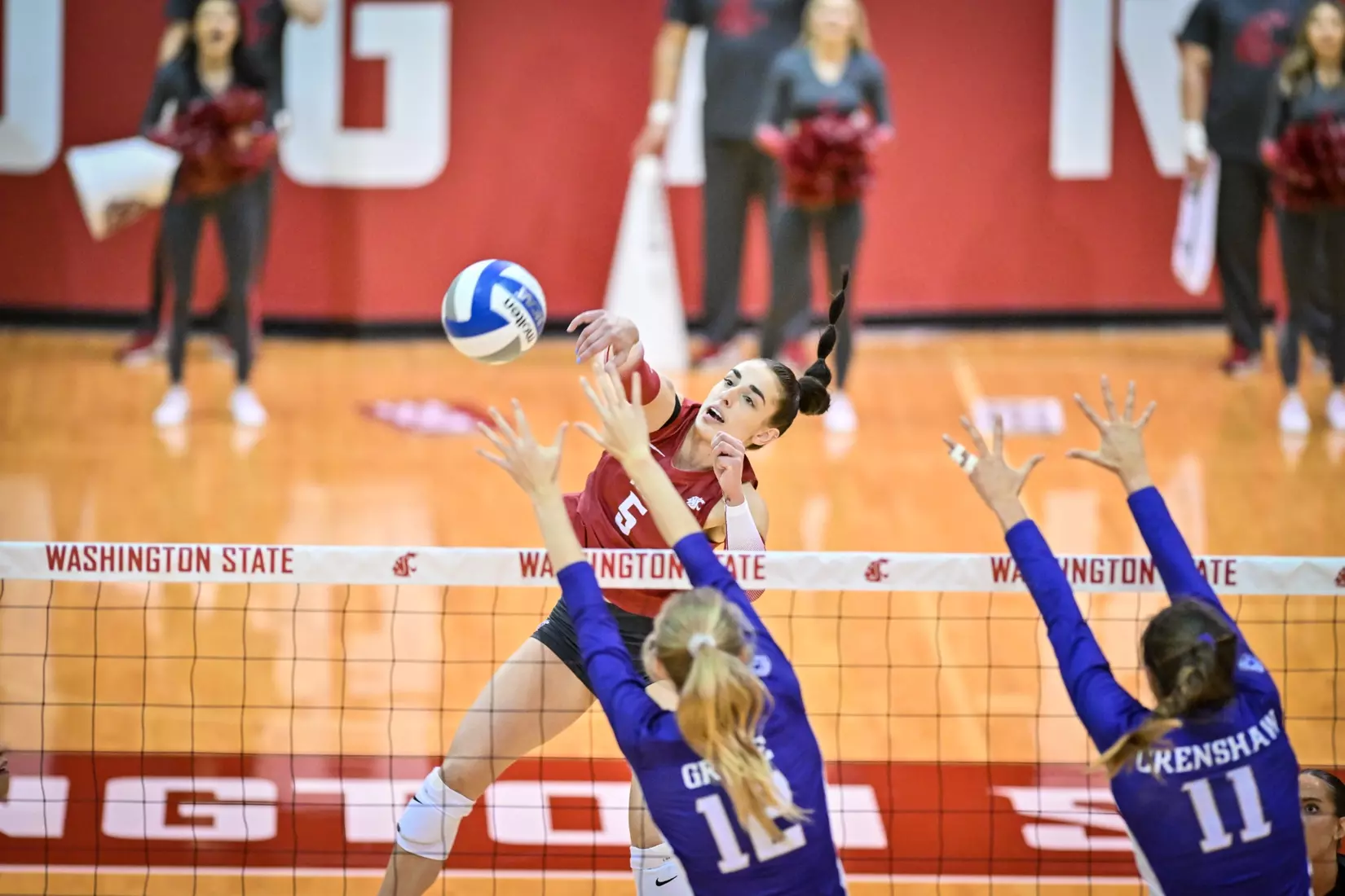 25th-ranked Washington State defeated 24th-ranked Washington, 3-0, on Friday, Nov. 25, 2022, in Bohler Gym.