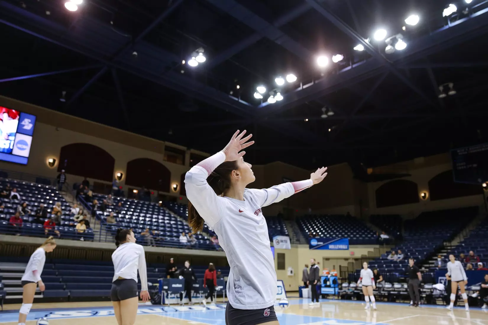 24th-ranked Washington State volleyball fell, 3-1, at third-ranked San Diego, on Friday, Dec. 2, 2022, at Jenny Craig Pavilion, in San Diego, Calif.