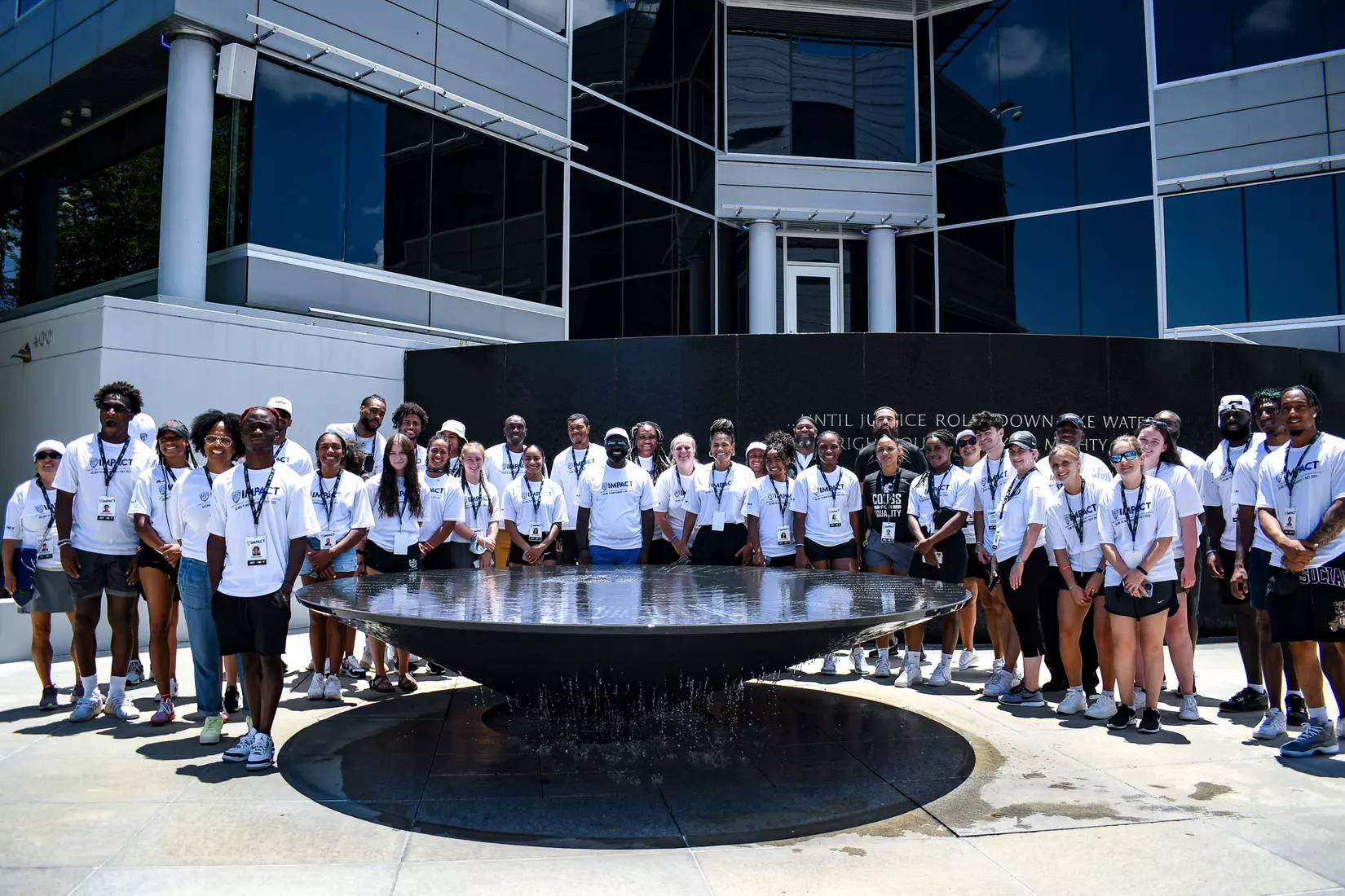 Chris Jackson (football), Anna Rodgers (track & field), and Deputy Athletics Director Ike Ukaegbu attend the Pac-12's ImPACT trip to historic Montgomery & Selma, Alabama.