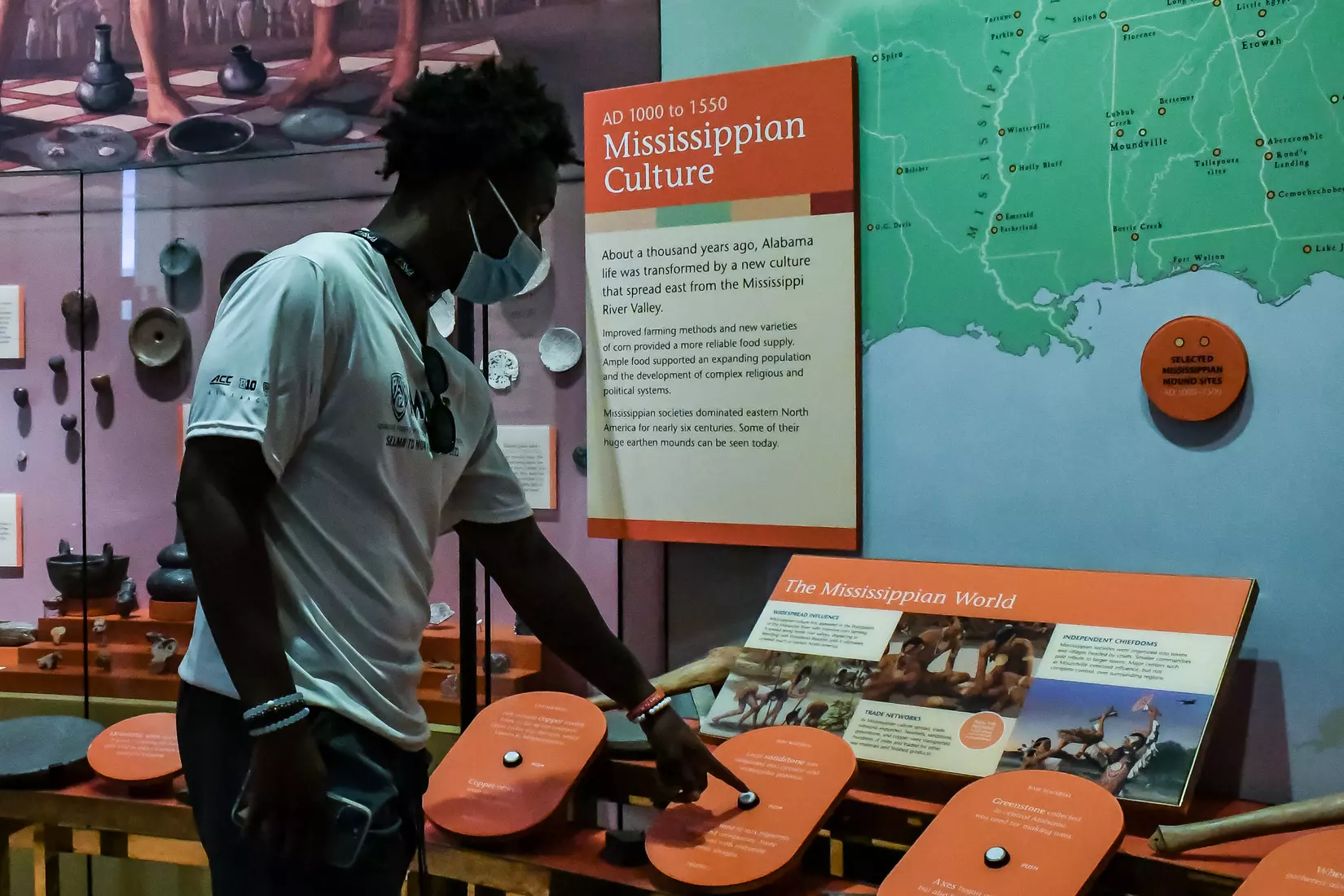 Chris Jackson (football), Anna Rodgers (track & field), and Deputy Athletics Director Ike Ukaegbu attend the Pac-12's ImPACT trip to historic Montgomery & Selma, Alabama.