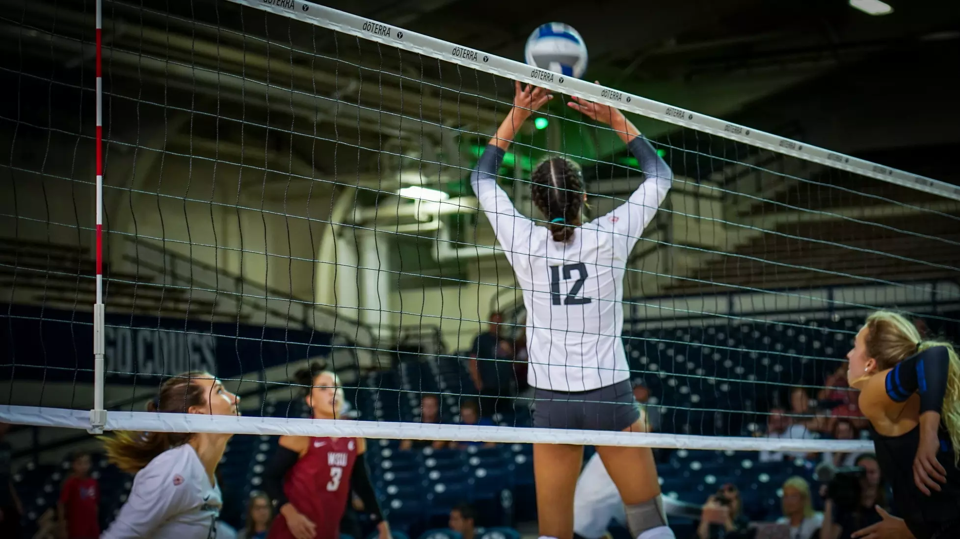 WSU volleyball season opener vs Duke at the BYU doTERRA Classic at the Smith Fieldhouse in Provo, Utah.