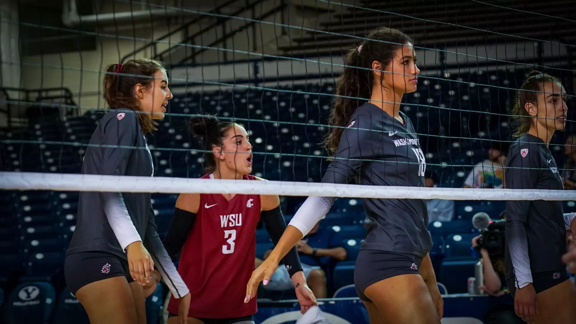 WSU volleyball vs Rider at the BYU doTERRA Classic from the Smith Fieldhouse in Provo, Utah.